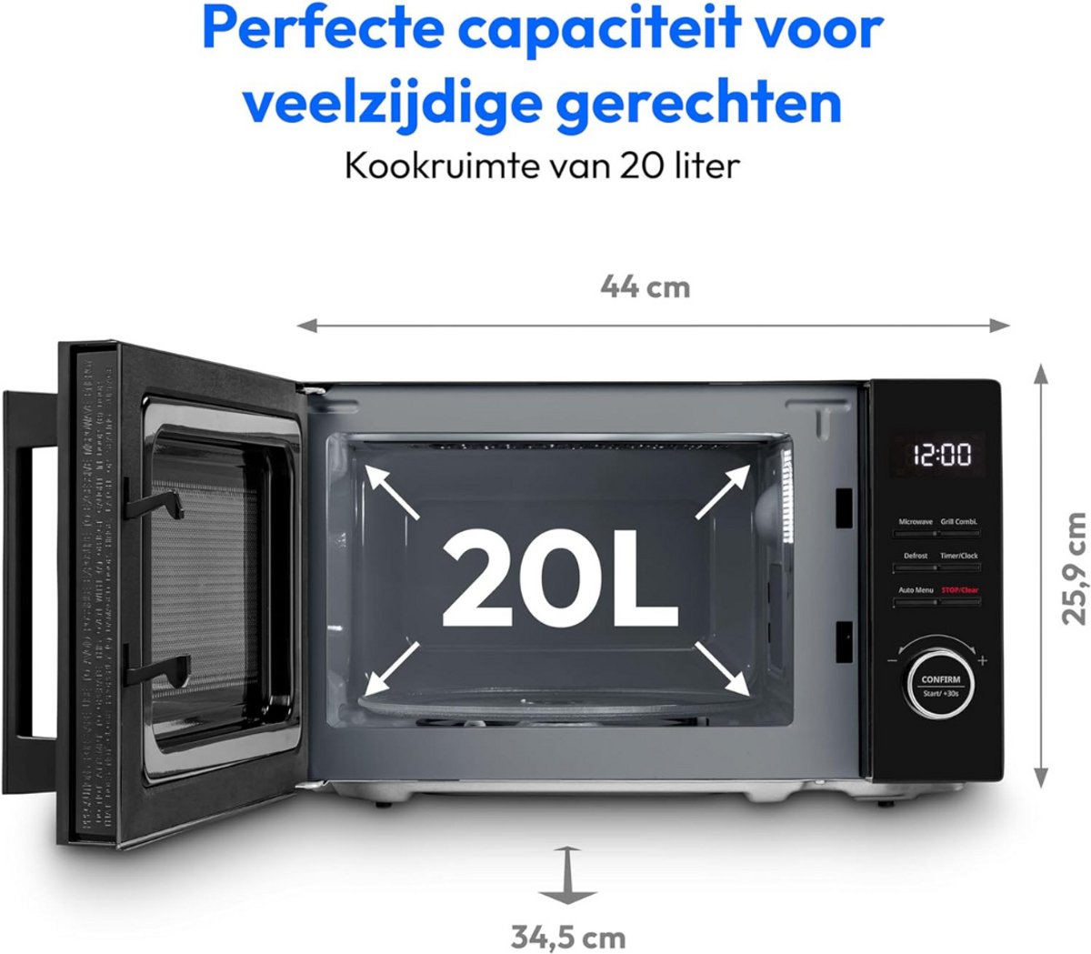 Solene Combi Magnetron RVS Zwart Zilver Vrijstaand