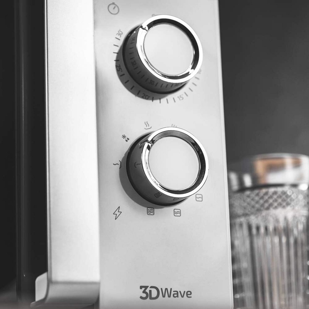 Solene Combi Magnetron RVS Zwart Zilver Vrijstaand
