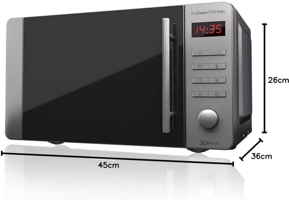 Solene Combi Magnetron Vrijstaand RVS Zwart Zilver