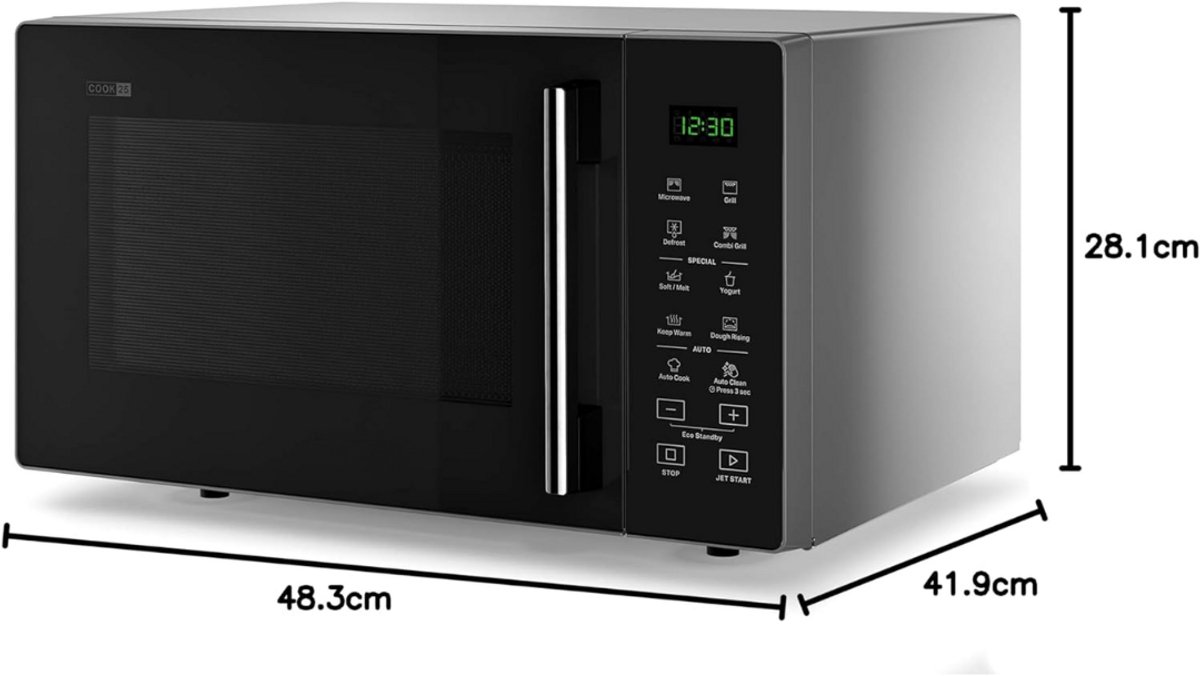 Solene Combi Magnetron Vrijstaand RVS/Zwart