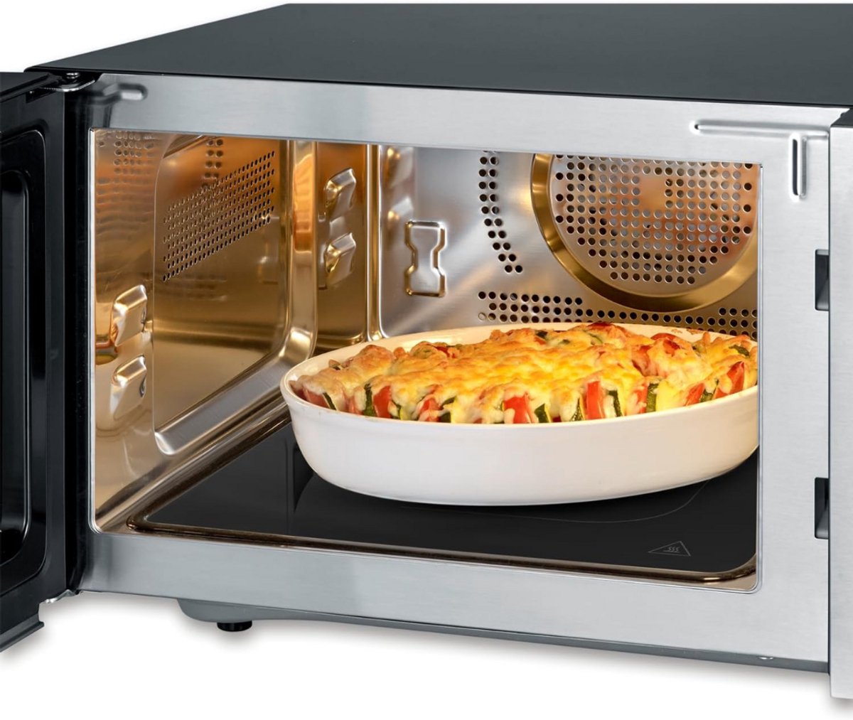 Solene Combi Vrijstaande Magnetron RVS/Zwart