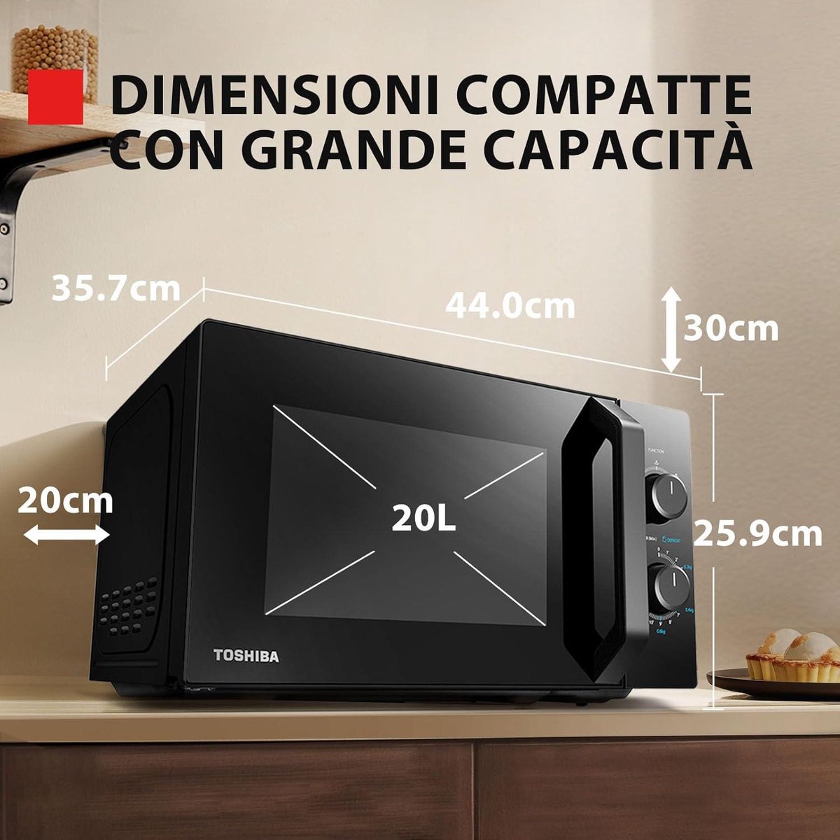 Solo magnetron 20L 800W zwart