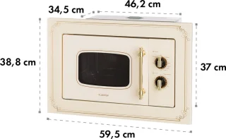 Victoria 20 Inbouwmagnetron 20L Ivoor