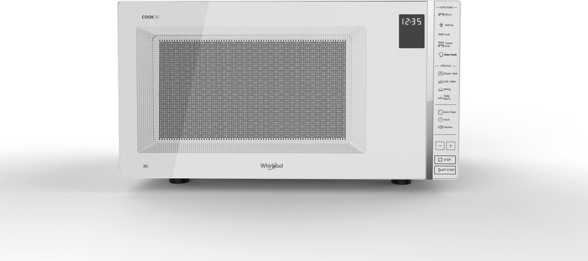 De Whirlpool MWP304W Magnetron met Grill 30L 1050W in één oogopslag