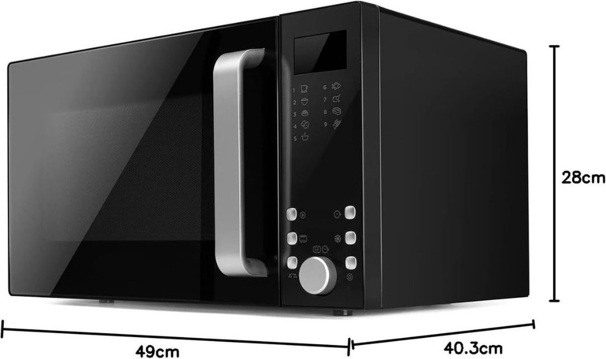 Wat vinden we goed aan de White-label Combi Magnetron 1000W Zwart Vrijstaand