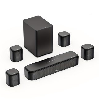 De 7.1 Kanaals Surround Sound Set – Home Theater Systeem – Soundbar – Dolby Atmos Speaker – Draadloos Surround Systeem – Draadloze Speakers – HD-eARC Aansluiting – App Bediening in één oogopslag