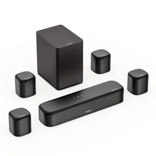 7.1 Kanaals Surround Sound Set – Home Theater Systeem – Soundbar – Dolby Atmos Speaker – Draadloos Surround Systeem – Draadloze Speakers – HD-eARC Aansluiting – App Bediening