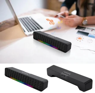 Bluetooth 5.0-luidspreker-Subwoofer-Soundbar-RGB dynamische lichteffecten PC-luidsprekers-professionele dual-mode geluidseffecten-Geschikt voor computers, mobiele telefoons en tv's
