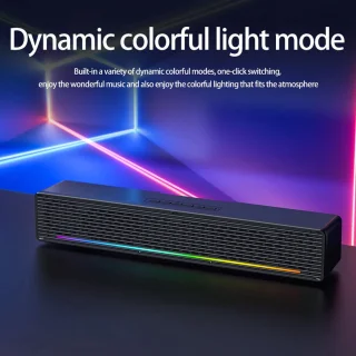 Bluetooth 5.0-luidspreker-Subwoofer-Soundbar-RGB dynamische lichteffecten PC-luidsprekers-professionele dual-mode geluidseffecten-Geschikt voor computers, mobiele telefoons en tv's