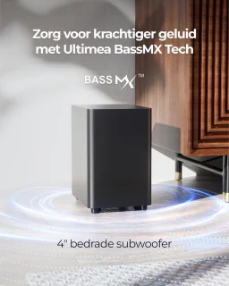 Surround Sound Systeem 5.1 Soundbar voor TV met Subwoofer en Draadloze Surround Speakers