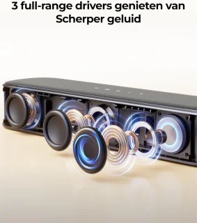 Surround Sound Systeem 5.1 Soundbar voor TV met Subwoofer en Draadloze Surround Speakers