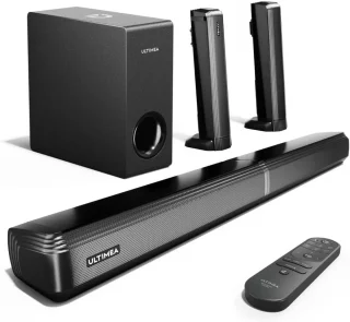 4.1-kanaals soundbar met subwoofer, app-besturing, Bluetooth 5.3 en 3 EQ-modi