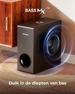 4.1-kanaals soundbar met subwoofer, app-besturing, Bluetooth 5.3 en 3 EQ-modi