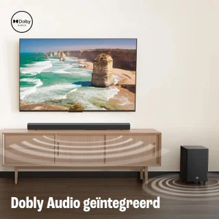 3.1-kanaals soundbar met draadloze subwoofer en Dolby Audio - 250W