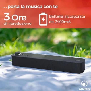 Krachtige Draagbare Soundbar met Bluetooth 5.3 en FM-Radio voor PC, Smartphone en TV