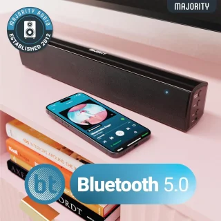 Compacte 2.1 Bluetooth Soundbar voor TV en PC met Afstandsbediening en Meerdere Aansluitingen