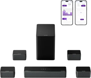 7.1 Surround Sound-systeem met Dolby Atmos en Draadloze Subwoofer voor Thuisbioscoop