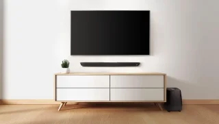 Home Cinema Soundbar met Draadloze Subwoofer voor Surround Geluid, 5.1 Dolby Digital, Google Assistant & Bluetooth Streaming