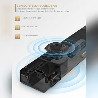 Soundbar Met Ingebouwde Subwoofer – Soundbars Voor TV 150 Watt – Met Afstandsbediening - Home Cinema System - Soundbar Surround Sound