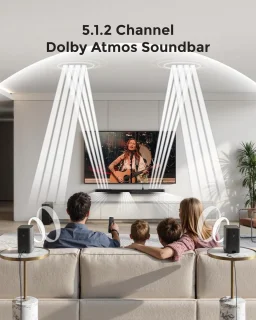 5.1.2-kanaals soundbar met Dolby Atmos en Surround Sound voor thuisbioscoopsysteem