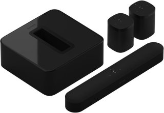 De WLAN soundbar speaker voor home cinema (5.1 set met Beam + Sub + 2x One) in één oogopslag