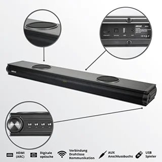 2.2 Kanaals Soundbar voor TV met Subwoofers - HDMI, AUX, USB, Bluetooth 5.0