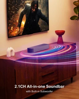 2.1 Kanaals Soundbar met Geïntegreerde Subwoofer en Bluetooth 5.3 voor TV - Perfecte Geluidsbeleving en Smart App Besturing