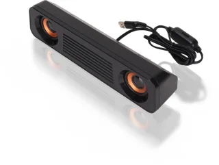 Soundbar for TV, USB Powered 3.5mm Plug Hifi Stereo Subwoofer TV Speakers Long Speaker for TV Desktop Computer