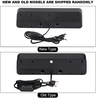 Soundbar for TV, USB Powered 3.5mm Plug Hifi Stereo Subwoofer TV Speakers Long Speaker for TV Desktop Computer