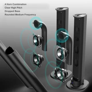 2-in-1 Separable Soundbars, Bluetooth 5.3 Surround Sound System with 40W Subwoofer, 3D Stereo Home Theater Speaker with U Disk/Optical/AUX, for TV Computer
