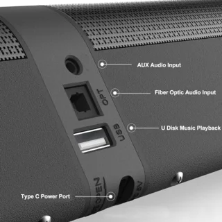 2-in-1 Separable Soundbars, Bluetooth 5.3 Surround Sound System with 40W Subwoofer, 3D Stereo Home Theater Speaker with U Disk/Optical/AUX, for TV Computer