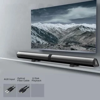 2-in-1 Separable Soundbars, Bluetooth 5.3 Surround Sound System with 40W Subwoofer, 3D Stereo Home Theater Speaker with U Disk/Optical/AUX, for TV Computer