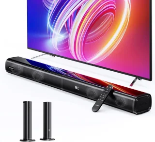 Afneembare 2.2-Kanaals Soundbar met Geïntegreerde Subwoofers - 80 cm Home Cinema-geluidssysteem met Draadloze Verbinding