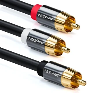 2m subwoofer kabel - cinch RCA Y-kabel