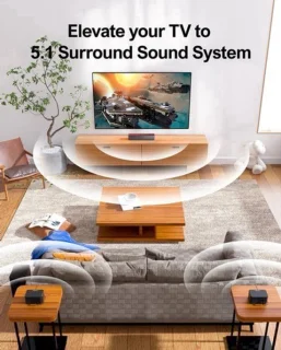 5.1 soundbar met draadloze subwoofer en surroundspeakers – 320W