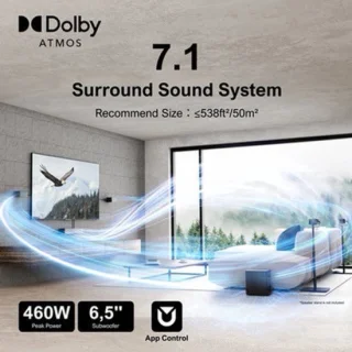 7.1 soundbar – home cinema geluidssysteem – surround sound speaker met draadloze subwoofer