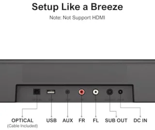 7.1 Soundbar-set voor TV met subwoofer en 4 surround-luidsprekers