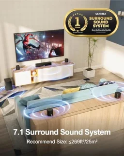 7.1 Soundbar-set voor TV met subwoofer en 4 surround-luidsprekers