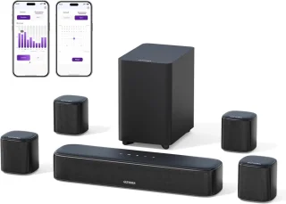 7.1 Soundbarset met subwoofer en 4 surroundluidsprekers