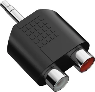 Audio-splitter 3,5 mm jack naar 2 x RCA-aansluiting