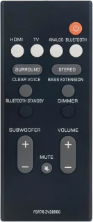 AULCMEET FSR78-ZV28960 vervangende afstandsbediening voor Yamaha soundbar- en surround sound-speakers