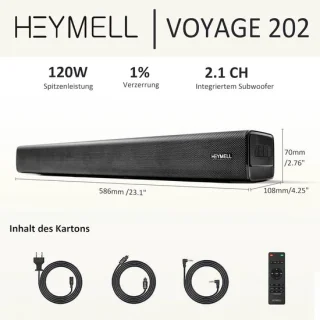 Bluetooth soundbar 59 cm zwart
