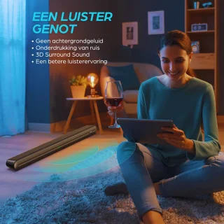 Bomaker® Soundbar met Ingebouwde Subwoofer Zwart