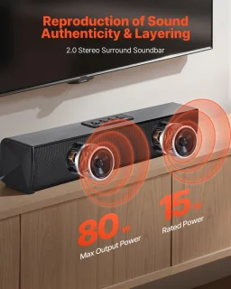 Compacte 17-inch 2.0-soundbar