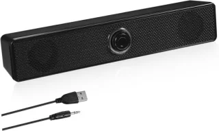 Compacte Soundbar 315 x 56 cm Zwart