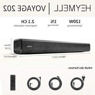 Compacte soundbar met geïntegreerde subwoofer - Zwart