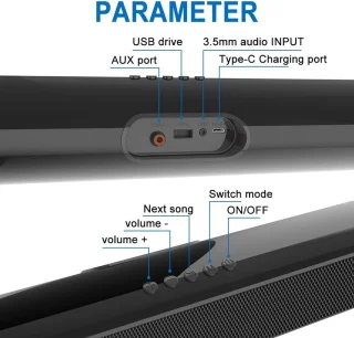 Compacte soundbar voor TV en PC