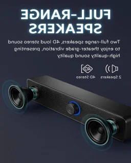 Computer soundbar - pc luidspreker - zwart