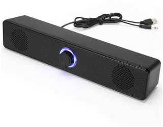 Computerluidspreker met volumeknop, aux en usb voor pc, telefoon en tablet