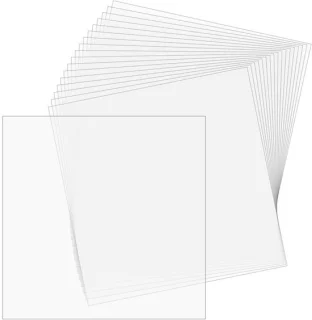 Dailygoods 20 transparante PVC platen 30x30 cm